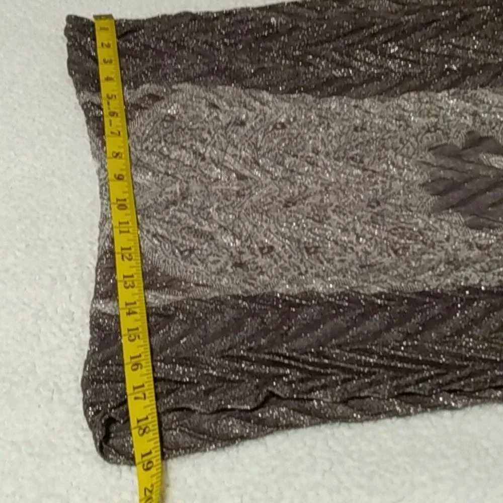 MIXIT Glitter Sparkle Infinity Scarf‎ Loop Wrap Brown/ Gray One Size Women